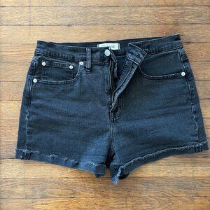 Madewell black denim shorts
